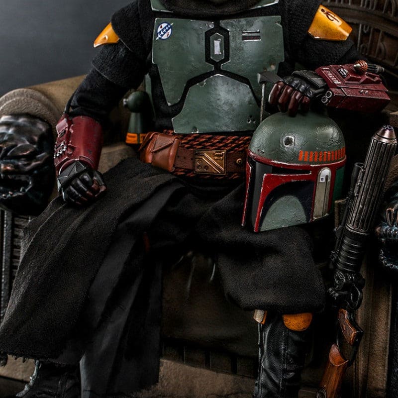 Official Hot Toys Star Wars Boba Fett (Repaint Armour) and Throne 1:6 Scale Figure