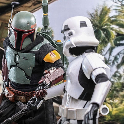 Official Hot Toys Star Wars Boba Fett (Repaint Armour) and Throne 1:6 Scale Figure