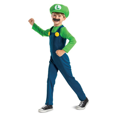 3-4 Years Official Nintendo Super Mario Luigi Children's Fancy Dress