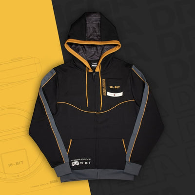 L (UK/EU) — M (US) Official Mega Drive 'MD16-Bit' Black Hoodies (Unisex)