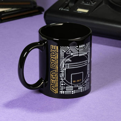 Official Mega Drive 'Logo' Black Ceramic Mug