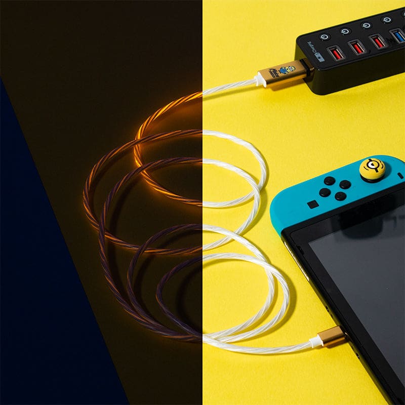 Official Minions LED USB C Cable & Thumb Grips (Nintendo Switch)