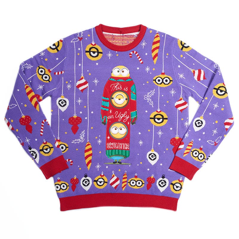 2XS (UK/EU) - 3XS (US) Official Minions Christmas Jumper / Ugly Sweater