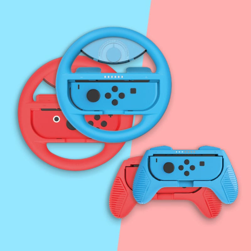 Official Numskull Nintendo Switch Steering Wheel & Grip (4 pack)