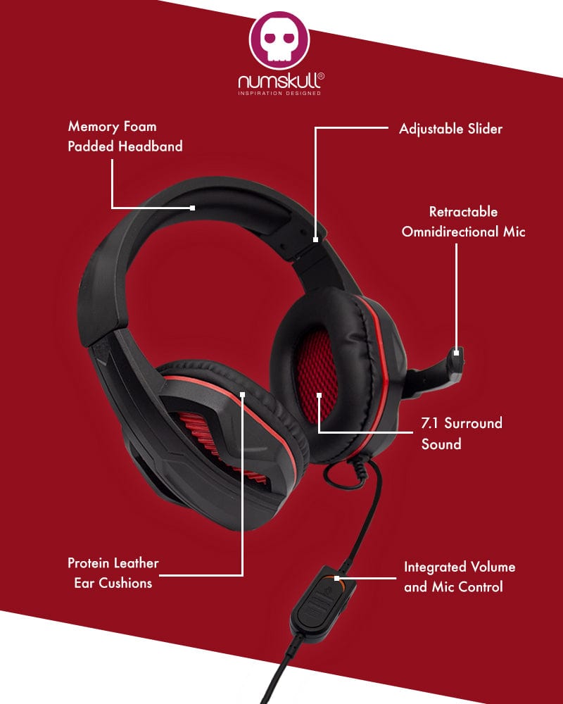 Numskull Multi-Format Gaming Headset for PS4/Xbox One/Nintendo Switch/PC/Mac/Xbox 360