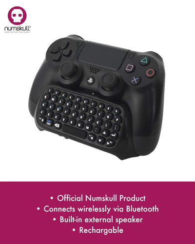 Numskull PlayStation 4 PS4 Bluetooth Wireless Mini Keyboard / Chatpad