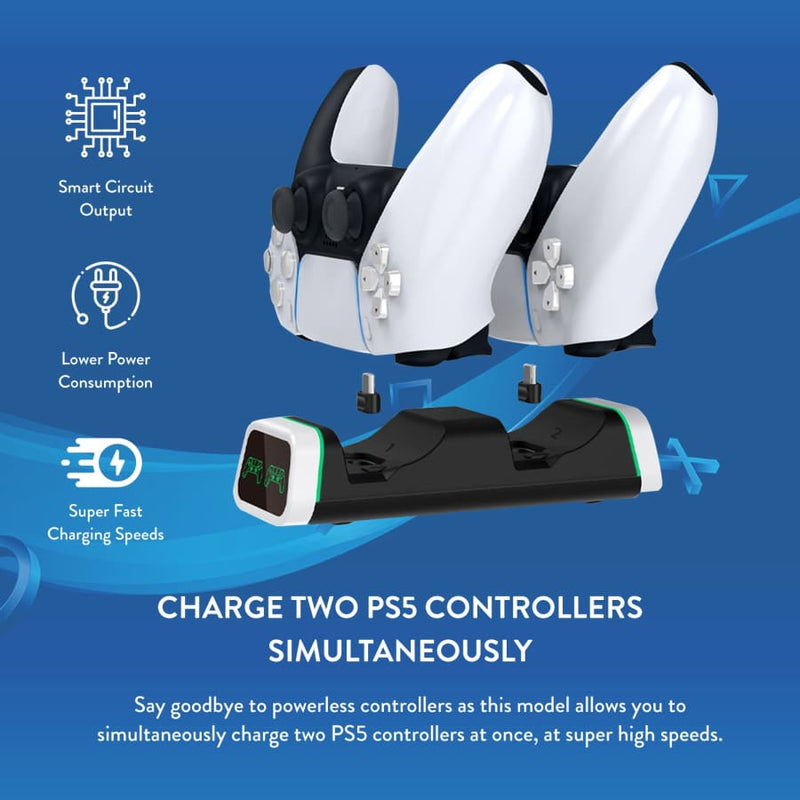 Numskull PlayStation 5 / PS5 Fast Charge Twin Charging Dock