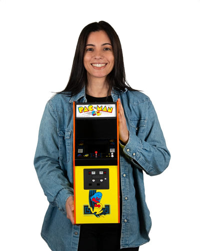 DAMAGED SOLD AS SEEN Official Pac-Man Quarter Size Arcade Cabinet