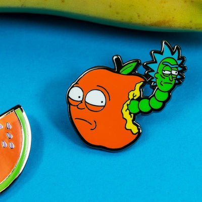 One Size Pin Kings Rick and Morty Enamel Pin Badge Set 1.2 – Apple Morty & Watermelon Morty