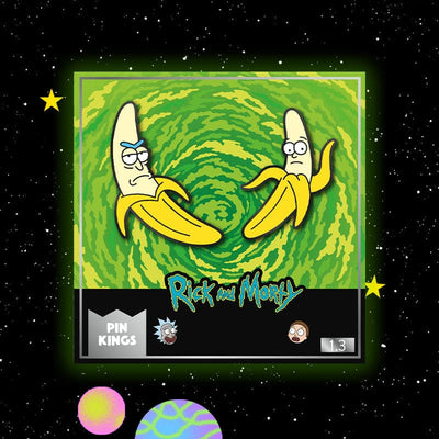 One Size Pin Kings Rick and Morty Enamel Pin Badge Set 1.3 – Banana Rick & Morty
