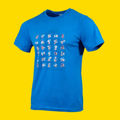 2XL (UK/EU) — XL (US) Official Sonic the Hedgehog 30th Anniversary Blue  T-Shirts (Unisex)