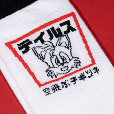 One Size Official Modern Sonic the Hedgehog Japanese Style White and Black Socks (One Size)