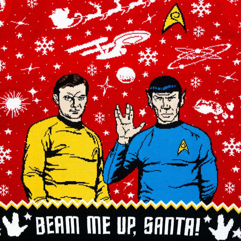 Official Star Trek ‘Beam Me Up, Santa!’ Christmas Jumper / Ugly Sweater