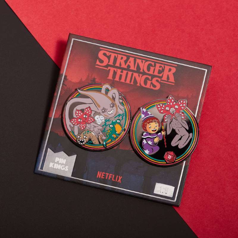 Pin Kings Stranger Things Enamel Pin Badge Set 1.5 – Will & Upside Down Creatures