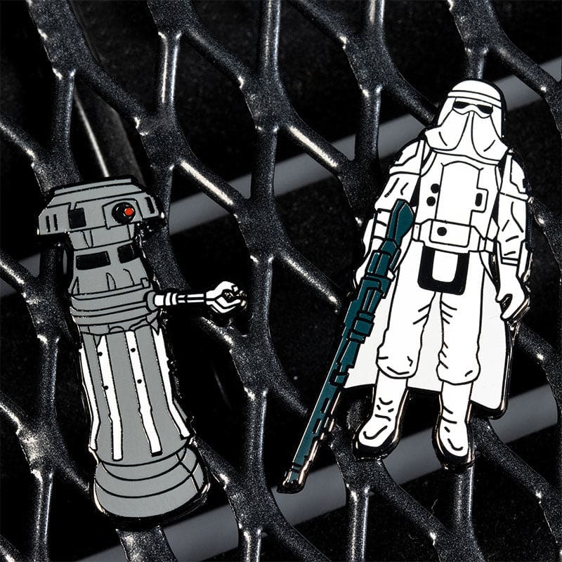 One Size Pin Kings Star Wars Enamel Pin Badge Set 1.12 – FX-7 and Imperial Stormtrooper (Hoth Battle Gear)