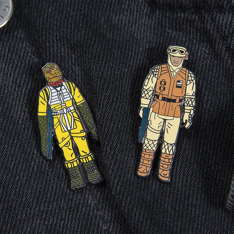 One Size Pin Kings Star Wars Enamel Pin Badge Set 1.13 – Bossk and Rebel Soldier (Hoth Battle Gear)