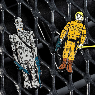 One Size Pin Kings Star Wars Enamel Pin Badge Set 1.14 – IG-88 and Luke Skywalker (Bespin Fatigues)