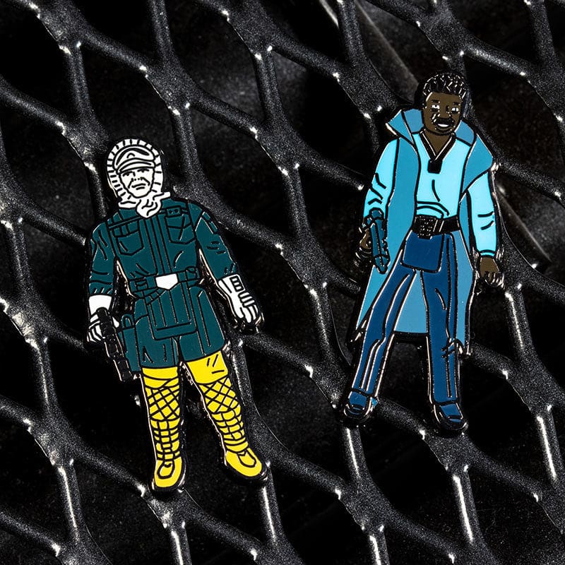 One Size Pin Kings Star Wars Enamel Pin Badge Set 1.15 – Han Solo (Hoth Outfit) and Lando Calrissian