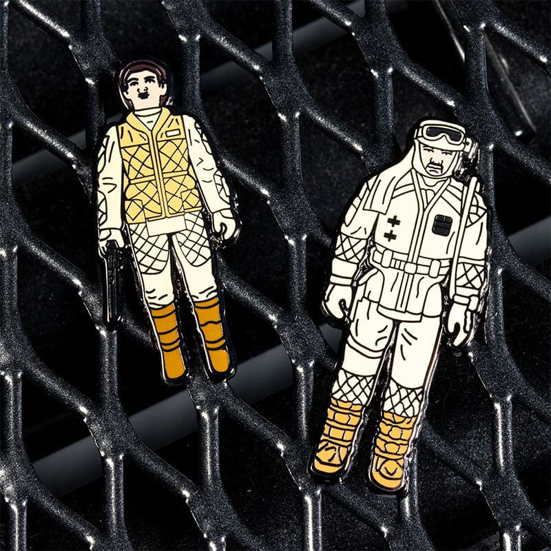 One Size Pin Kings Star Wars Enamel Pin Badge Set 1.19 – Leia (Hoth Outfit) and Rebel Commander