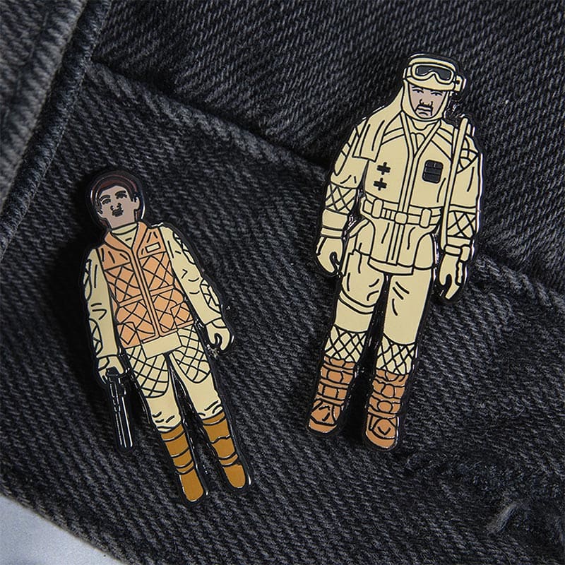 One Size Pin Kings Star Wars Enamel Pin Badge Set 1.19 – Leia (Hoth Outfit) and Rebel Commander