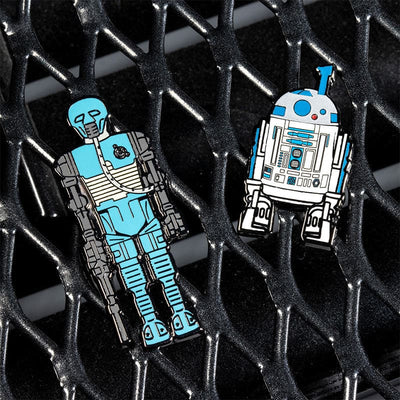 One Size Pin Kings Star Wars Enamel Pin Badge Set 1.21 – 2-1B and R2 D2 (with Sensorscope)