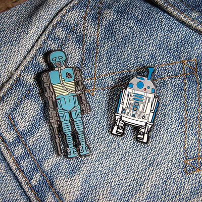 One Size Pin Kings Star Wars Enamel Pin Badge Set 1.21 – 2-1B and R2 D2 (with Sensorscope)