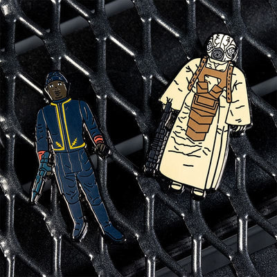 One Size Pin Kings Star Wars Enamel Pin Badge Set 1.24 – Bespin Security Guard (Variant) and Zuckuss