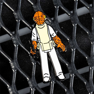 One Size Pin Kings Star Wars Enamel Pin Badge Set 1.26 – Admiral Ackbar and Luke Skywalker (Jedi Knight Outfit)