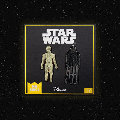 One Size Pin Kings Star Wars Enamel Pin Badge Set 1.3 - C3PO and Darth Vader