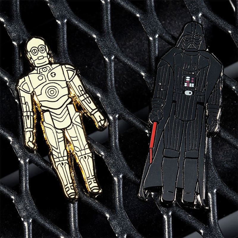 One Size Pin Kings Star Wars Enamel Pin Badge Set 1.3 - C3PO and Darth Vader