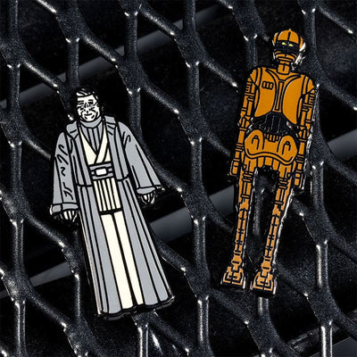 One Size Pin Kings Star Wars Enamel Pin Badge Set 1.46 – Old Anakin Skywalker and EV-9D9