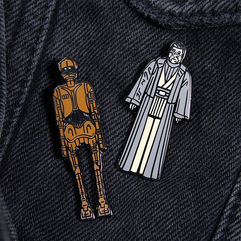 One Size Pin Kings Star Wars Enamel Pin Badge Set 1.46 – Old Anakin Skywalker and EV-9D9