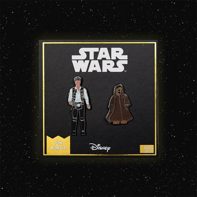 One Size Pin Kings Star Wars Enamel Pin Badge Set 1.5 - Han Solo and Jawa