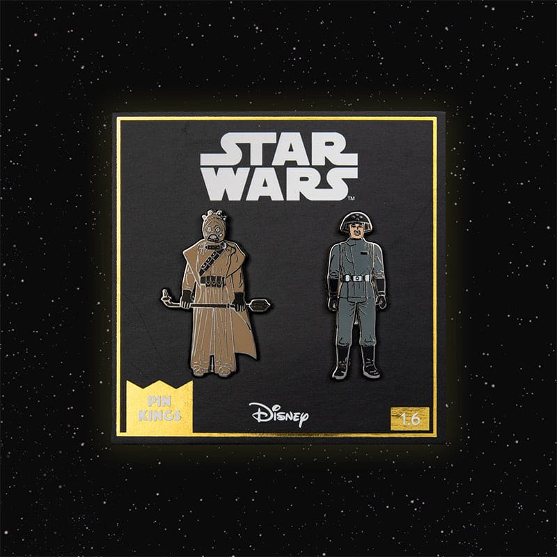 One Size Pin Kings Star Wars Enamel Pin Badge Set 1.6 - Tusken Raider and Imperial Death Star Technician