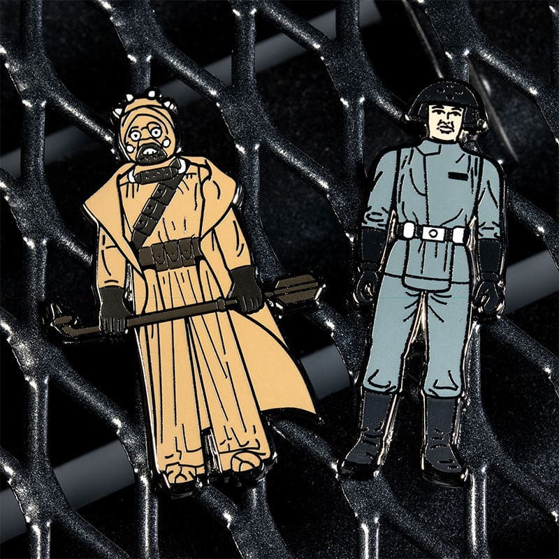 One Size Pin Kings Star Wars Enamel Pin Badge Set 1.6 - Tusken Raider and Imperial Death Star Technician
