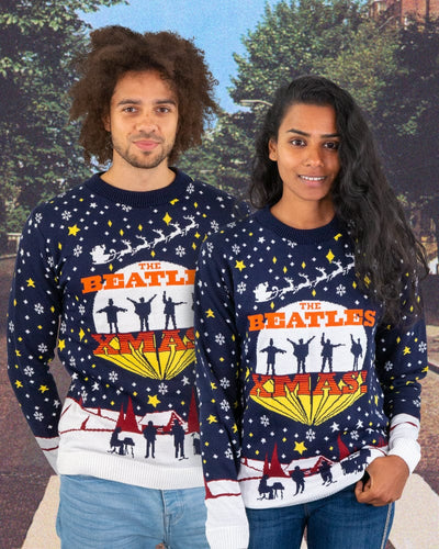 Official The Beatles Christmas Jumper / Ugly Sweater