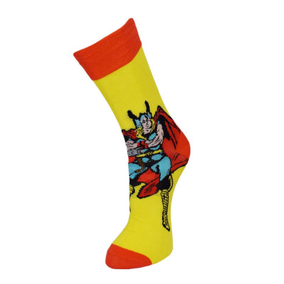 UK 6 - 8 1 EU 39 - 42 Official Marvel Thor Yellow Socks