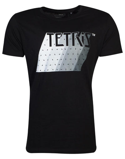 UK M / US S Official Tetris Grey Tone Logo Unisex  T-Shirts
