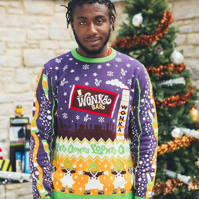 Official Willy Wonka & the Chocolate Factory Christmas Jumper / Ugly Sweater