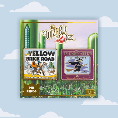 One Size Pin Kings Wizard of Oz Enamel Pin Badge Set 1.1 – Yellow Brick Road & Wicked Witch