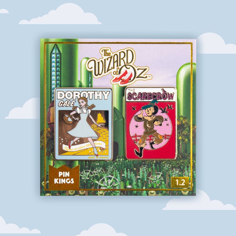 One Size Pin Kings Wizard of Oz Enamel Pin Badge Set 1.2 – Scarecrow & Dorothy