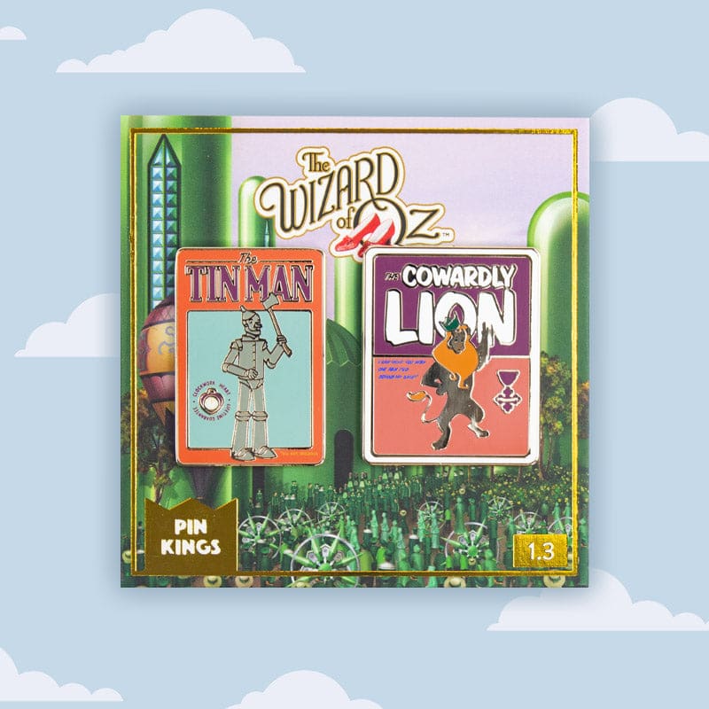 One Size Pin Kings Wizard of Oz Enamel Pin Badge Set 1.3 – Tin Man & Cowardly Lion