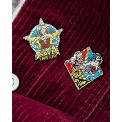 One Size Pin Kings Wonder Woman '84  Enamel Pin Badge Set 1.3 - Save The Day