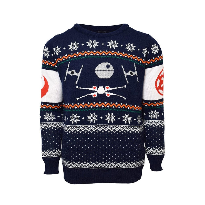 M (UK / EU) / S (US) Official Star Wars X-Wing Vs. Tie Fighter Christmas Jumper / Ugly Sweater